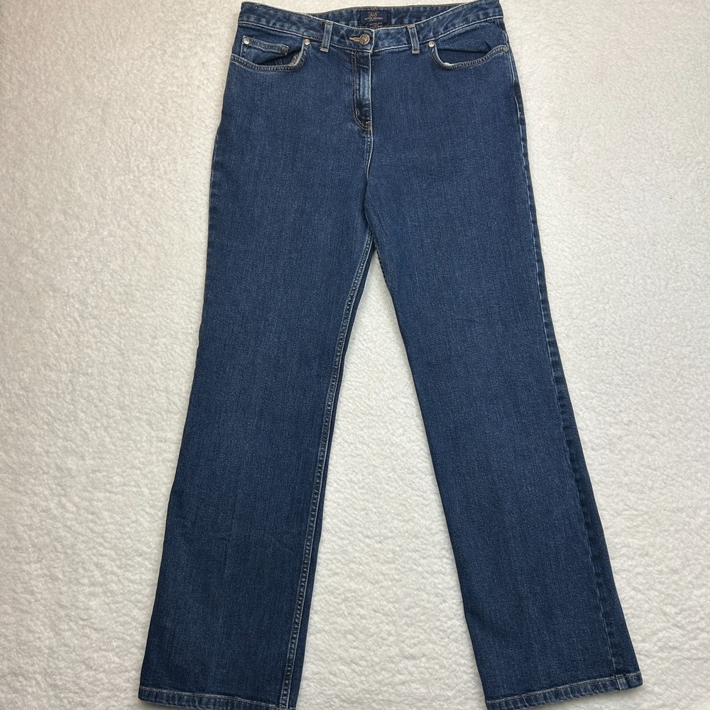 Brooks Brothers 346 Jeans Women's 12 Blue Denim Cotton Stretch (Fits 32x30)